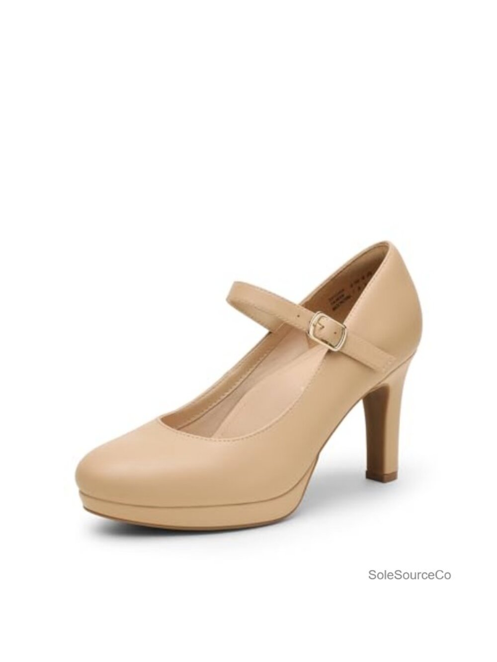Dressy High Heels Mary Jane Pumps, Vegan Leather, 3.5 Inch Heel